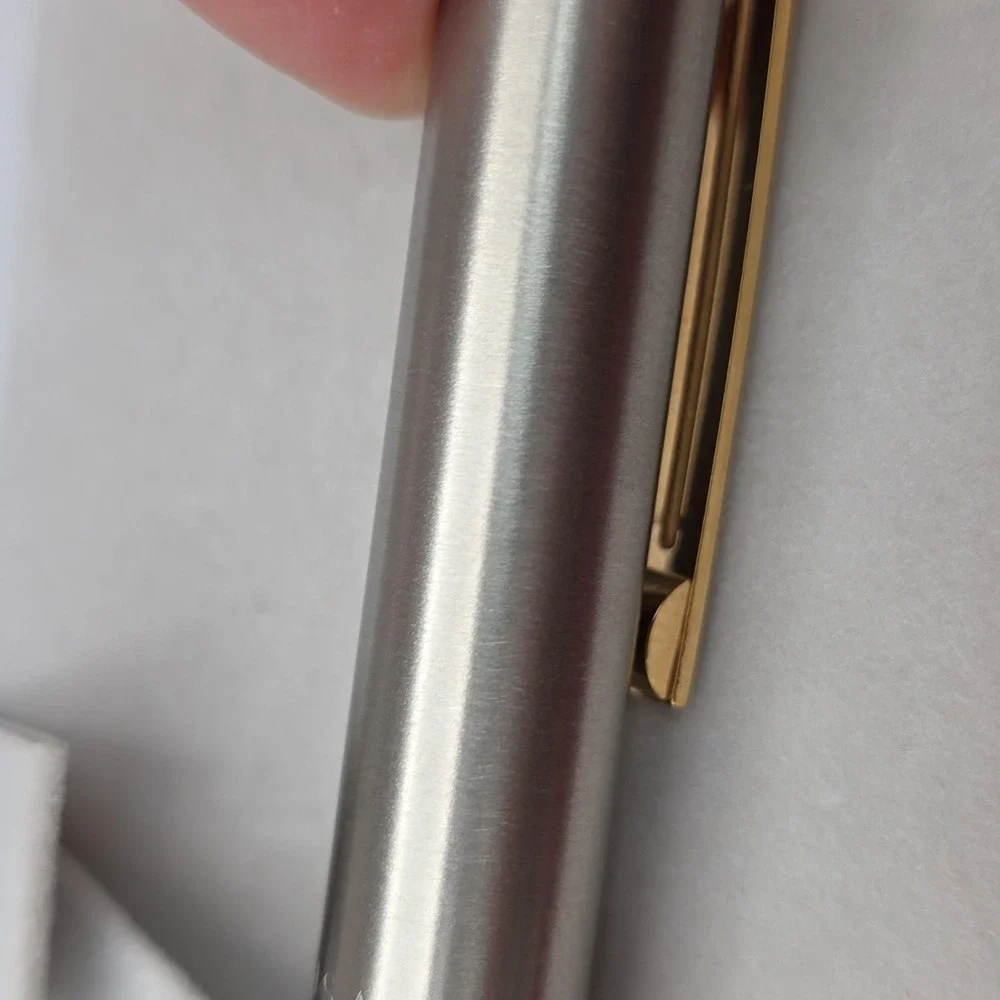Vintage Sheaffer Steel Ballpoint Pen Gold Trim Red Case Made USA Boxed W Papers